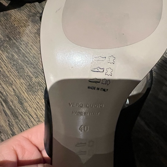 BROWN’S Shoes/Sandals With Chrome Metal Block Heels, New In Box, Size 40 - Picture 8 of 15